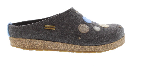 Haflinger Grizzly Faible Grey Felt House Slipper | Womens Larger Sized Shoes