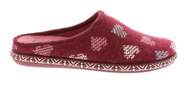 Magnus Felicity Ruby/Multi Textile Mule Slipper | Womens Larger Sized Shoes