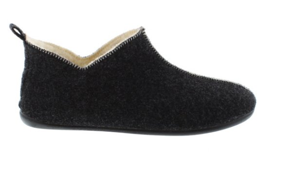 Magnus Karlie Anthractie Felt/Faux Fur Textile Slipper | Womens Larger Sized Shoes