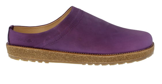 Haflinger Travel Classic Waxy Violet Leather Clog | Womens Larger Sized Shoes