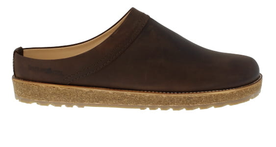 Haflinger Travel Classic Brown Leather Clog | Womens Larger Sized Shoes