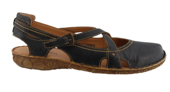 Josef Seibel Rosalie 13 Deep Ocean Blue Casual Leather Sandal | Womens Larger Sized Shoes
