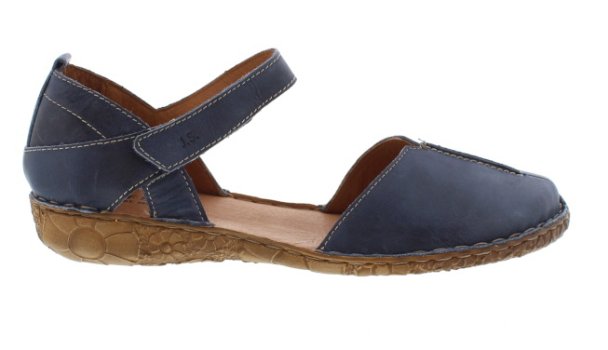Josef Seibel Rosalie 42 Ocean Blue Casual Leather Sandal | Womens Larger Sized Shoes