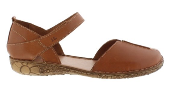 Josef Seibel Rosalie 42 Cognac Tan Casual Leather Sandal | Womens Larger Sized Shoes