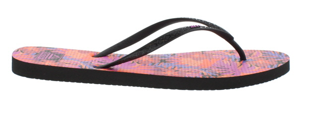 Reef Seaside Prints Hibiscus/Coral Toe Post Sandal | Womens Larger Sized Shoes