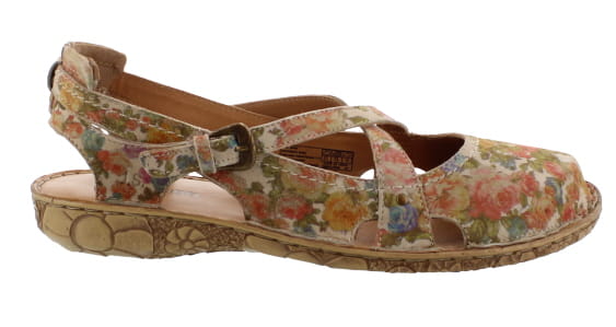 Josef Seibel Rosalie 13 Beige/Floral Print Leather Shoe | Womens Larger Sized Shoes