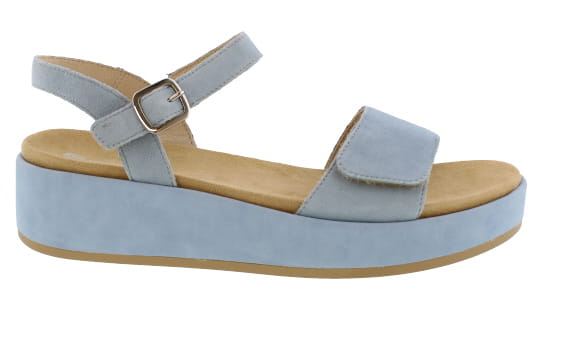 Remonte Jocelyn Light Blue Suede Platform Sandal | Womens Larger Sized Shoes