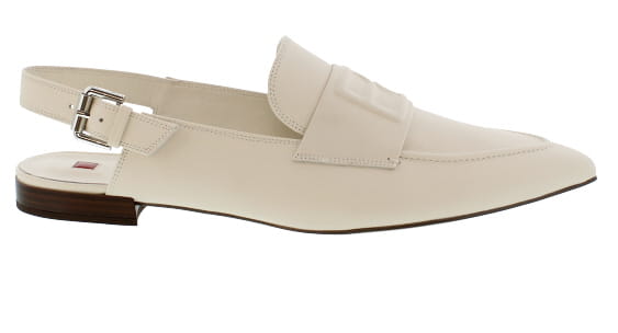 Hogl Pam Cream Nappa Leather Slingback Sandal | Womens Larger Sized Shoes