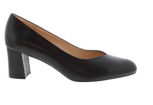 Magnus Laurena Black Nappa Leather Court Shoe | Womens Larger Sized Shoes