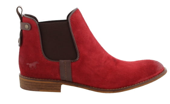 Mustang Maddy Burnished Red Suede Dealer Boot | Womens Larger Sized Shoes
