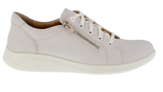 Jomos Allegra White Grain Leather Sneaker | Womens Larger Sized Shoes