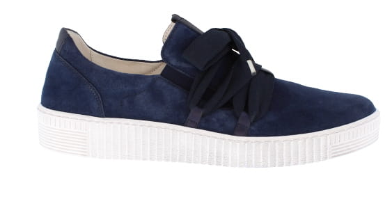 Gabor Waltz Marine Blue Slip-On Suede Sneaker | Womens Larger Sized Shoes