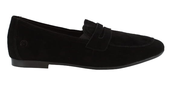 Remonte Irmgard Black Nubuck Leather Penny Loafer | Womens Larger Sized Shoes