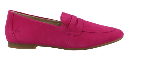 Remonte Irmgard Fuchsia Nubuck Leather Penny Loafer | Womens Larger Sized Shoes