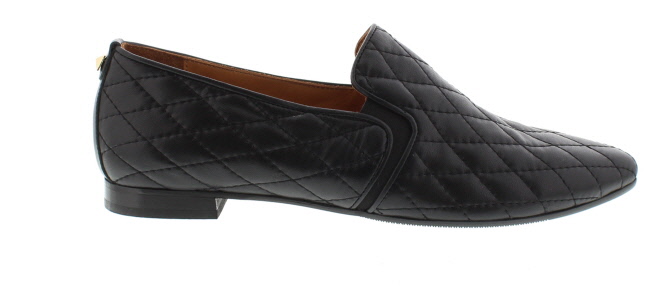 Babouche Lifestyle Harmony Black Quilted Leather Pointy Loafer | Womens Larger Sized Shoes